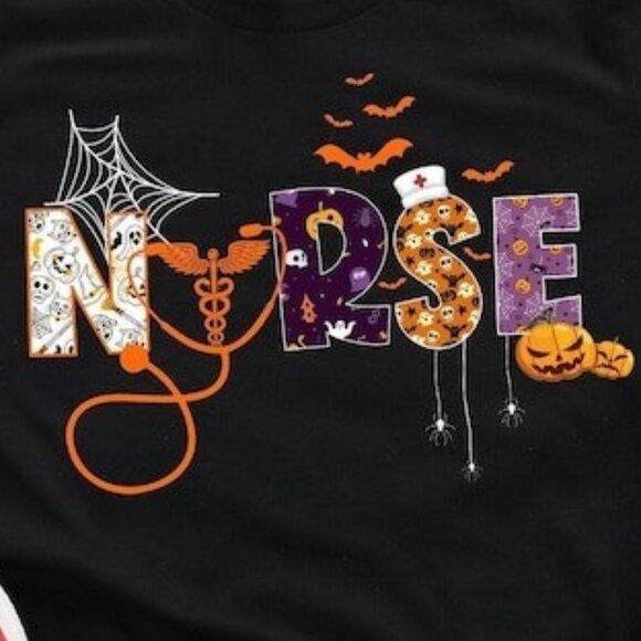 Halloween Nurse shirt, Halloween Nursing Shirt - Picture 2 of 3
